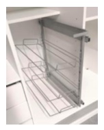 Kenkäteline sivukiinnitteinen ulosvedettävä