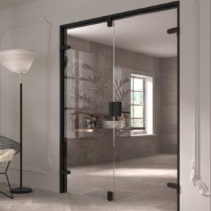 Lasi­pariovi karmilla (kahvallinen), maksimikoko 1830 mm x 2 250 mm