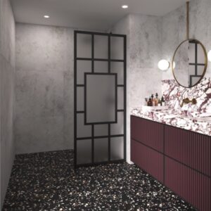 Suihkuseinä kiinteä ruudukolla