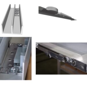 Liukuovien hidastimet (alumiini kehys)