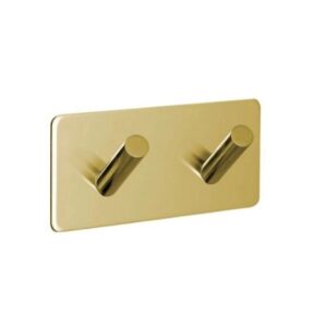 Tarrakiinnitteinen messingöity kaksoiskoukku viisto