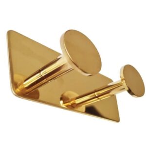 Tarrakiinnitteinen messingöity kaksoiskoukku nupit