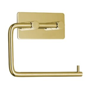 Tarrakiinnitteinen kiiltävä messinki wc-paperiteline