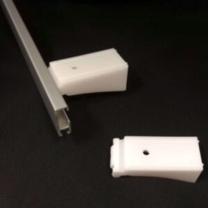 Peruskiskon seinäkannake valkonen 4cm, 4kpl