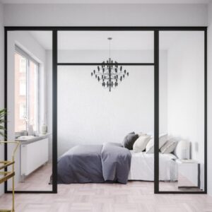 Kiinteä lasiseinä yläikkunalla