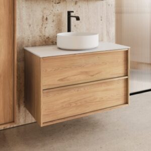 Allaskaappi pyöreällä malja-altaalla